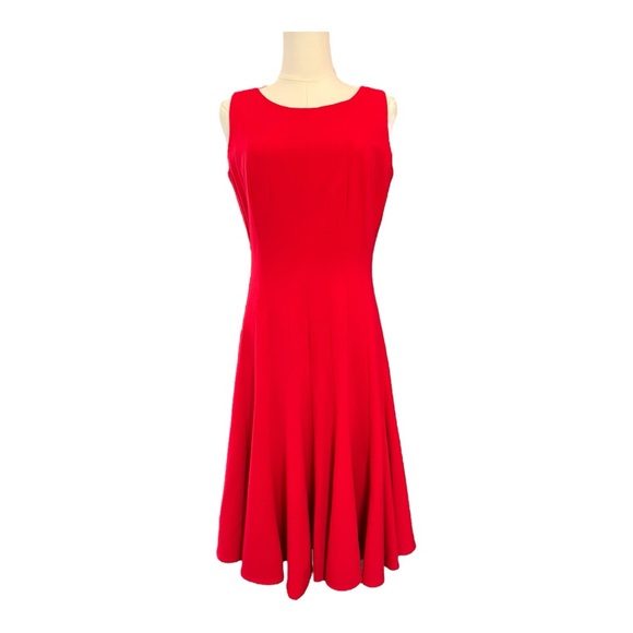 Calvin Klein Dresses & Skirts - ❤️ EUC CALVIN KLEIN Red Fit & Flare Dress | Size 6